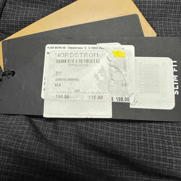 Boss Hugo Boss NWT H-Genius-222 Men's Dress Pants Black Size 40R Wool Blend - Picture 4 of 10